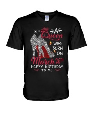 March 26th V-Neck T-Shirt thumbnail