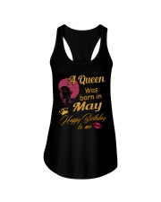 A Queen Was Born In May Ladies Flowy Tank thumbnail