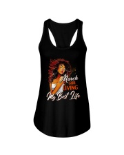 March Girl Living My Best Life Ladies Flowy Tank thumbnail