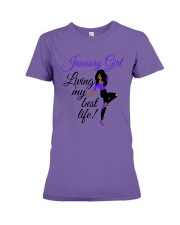 January Girl Living My Best Life Premium Fit Ladies Tee thumbnail