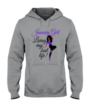 January Girl Living My Best Life Hooded Sweatshirt thumbnail