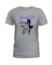 January Girl Living My Best Life Ladies T-Shirt thumbnail