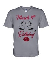 March 11th V-Neck T-Shirt thumbnail