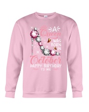 A Queen Was Born In October Crewneck Sweatshirt thumbnail