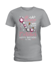 A Queen Was Born In October Ladies T-Shirt thumbnail