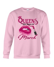 A Queen Was Born In March Crewneck Sweatshirt thumbnail