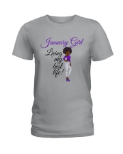 January Girl Living My Best Life Ladies T-Shirt thumbnail