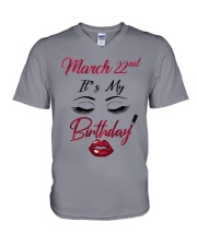March 22nd V-Neck T-Shirt thumbnail
