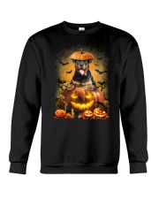 Rottweiler And Pumpkin Crewneck Sweatshirt thumbnail