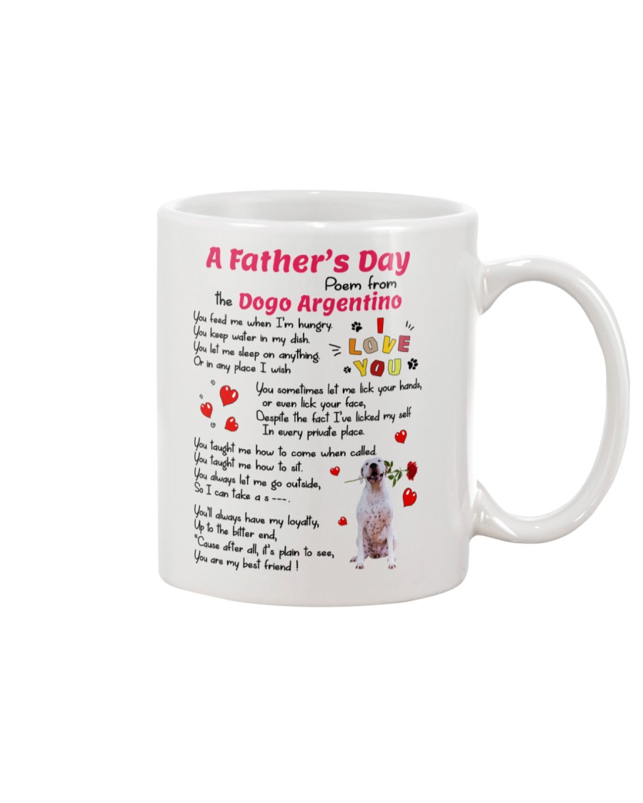 Poem From Dogo Argentino Mug