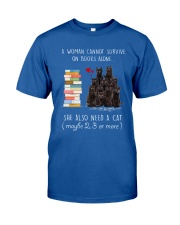 Books And Black Cat Classic T-Shirt front