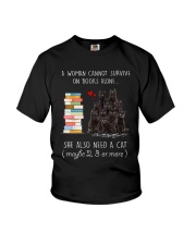 Books And Black Cat Youth T-Shirt thumbnail