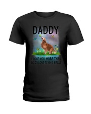 Daddy I Love You More Golden Retriever Ladies T-Shirt thumbnail