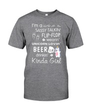 Unicorn Sassy Girl Classic T-Shirt front