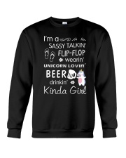 Unicorn Sassy Girl Crewneck Sweatshirt thumbnail