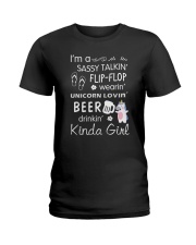 Unicorn Sassy Girl Ladies T-Shirt thumbnail