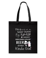 Unicorn Sassy Girl Tote Bag thumbnail