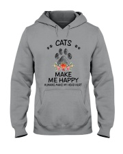 Cats Make Me Happy Hooded Sweatshirt thumbnail
