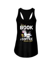 Unicorn Book Coffee Ladies Flowy Tank thumbnail