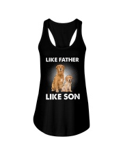 Golden Retriever Like Father Like Son Ladies Flowy Tank thumbnail