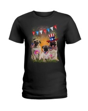 Pug America Ladies T-Shirt thumbnail