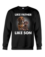 Dachshund Like Father Like Son Crewneck Sweatshirt thumbnail