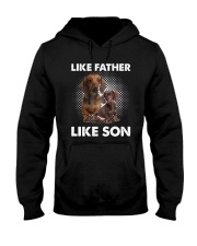Dachshund Like Father Like Son Hooded Sweatshirt thumbnail