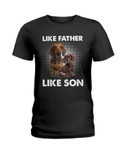 Dachshund Like Father Like Son Ladies T-Shirt thumbnail