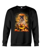 German Shepherd And Pumpkin Crewneck Sweatshirt thumbnail