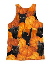 Black Cat Pumpkin All-over Unisex Tank back