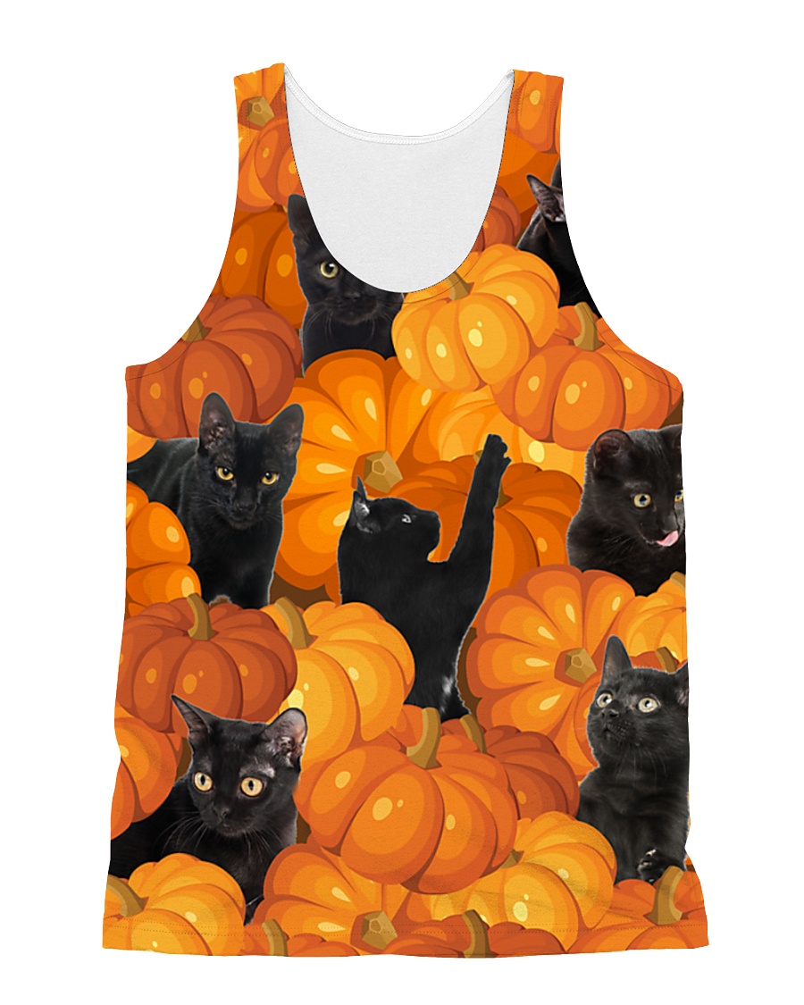 Black Cat Pumpkin All-over Unisex Tank