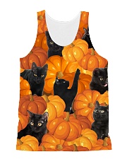 Black Cat Pumpkin All-over Unisex Tank front