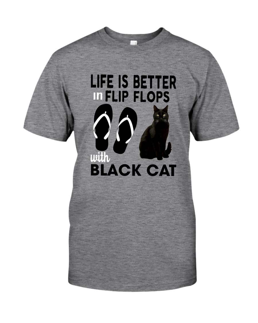 Flip Flops Black Cat Classic T-Shirt