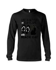 Flip Flops Black Cat Long Sleeve Tee thumbnail