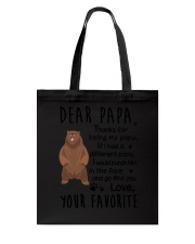 Dear Papa Bear Tote Bag thumbnail