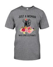 Just A Woman Elephant Classic T-Shirt front