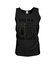 Dear Papa Black Cat Unisex Tank thumbnail