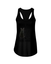 Dear Papa Black Cat Ladies Flowy Tank thumbnail
