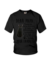 Dear Papa Black Cat Youth T-Shirt thumbnail