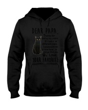Dear Papa Black Cat Hooded Sweatshirt thumbnail