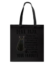 Dear Papa Black Cat Tote Bag thumbnail