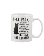 Dear Papa Black Cat Mug front