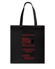 Just A Spoiled Wife Crazy Funny Tote Bag thumbnail
