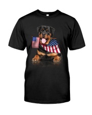 Flag Rottweiler Classic T-Shirt front