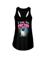Pug I Love Mom Ladies Flowy Tank thumbnail