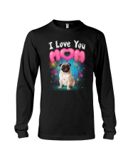 Pug I Love Mom Long Sleeve Tee thumbnail