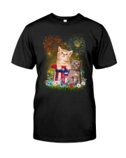 Cat Firework America Classic T-Shirt thumbnail