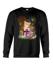 Cat Firework America Crewneck Sweatshirt front