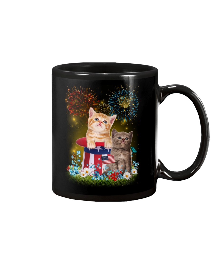 Cat Firework America Mug
