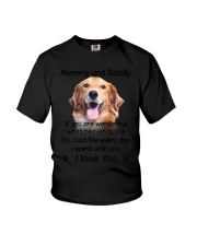 Golden Retriever Mommy And Daddy Youth T-Shirt thumbnail